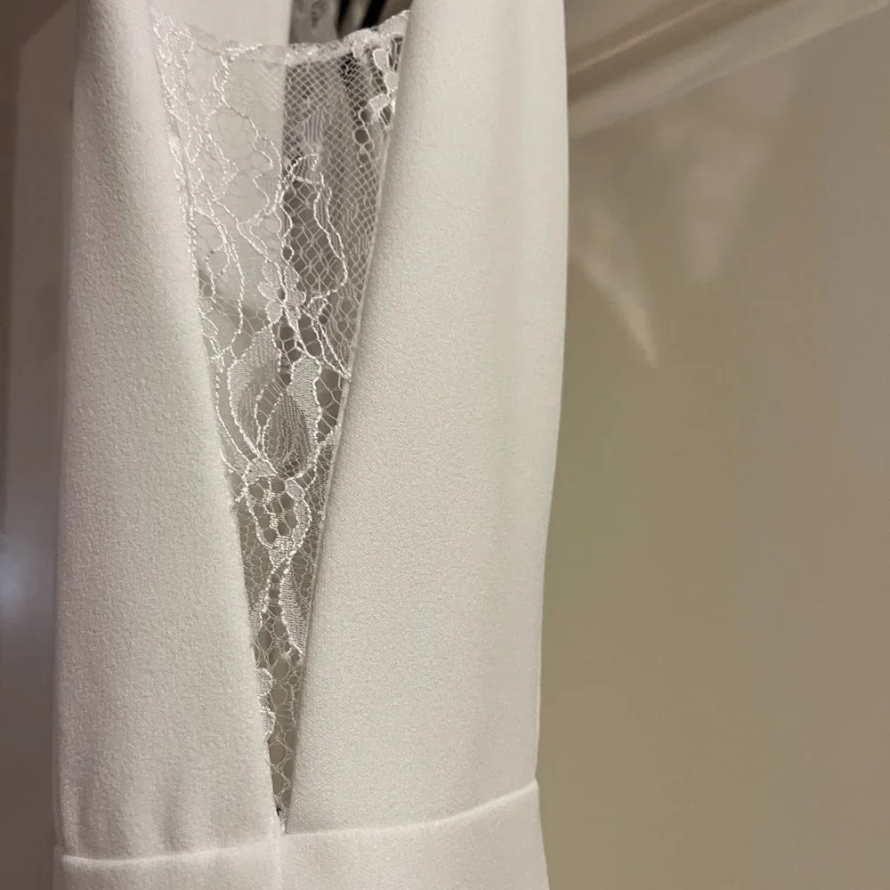 Lulu's Long-Lasting Love Ivory Lace V-Neck Mermaid Dress - Picture 6 of 15